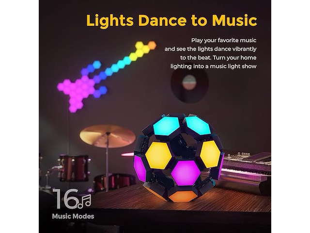 Syro-bricks 3d hexagon lights (20 stuks) - afbeelding 3 van  6