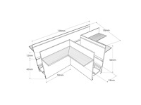 T-connector voor magnet railsinbouw iek 20 mm - horizontaal (x4) - afbeelding 3 van  4
