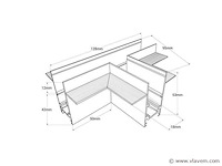 T-connector voor magnet railsinbouw iek 20 mm - horizontaal (x4) - afbeelding 3 van  4