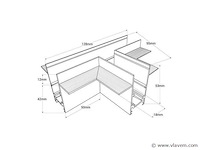 T connector voor magnet railsinbouw iek 20 mm . horizontaal (x4) - afbeelding 3 van  4