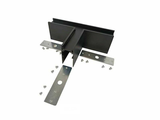 T-connector voor opbouw magnetische rails 20 mm - horizontaal (x4) - afbeelding 4 van  5