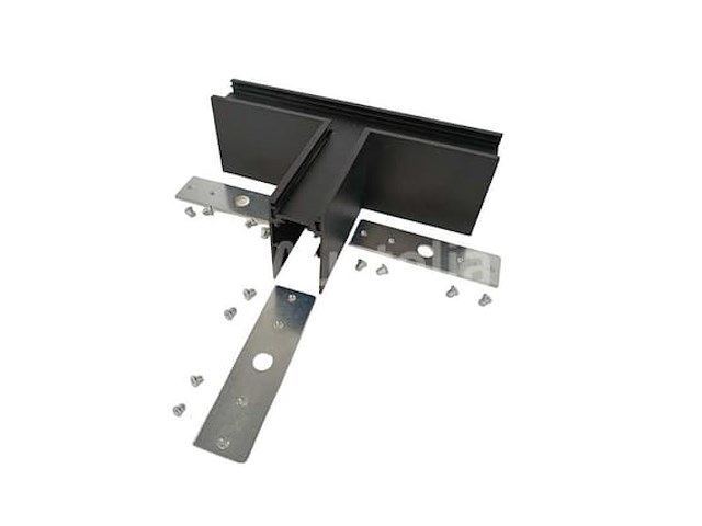 T connector voor opbouwmagnetische rails 20 mm - horizontaal (x4) - afbeelding 2 van  4