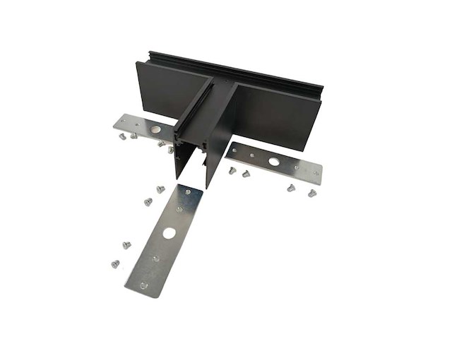 T-connector voor opbouwmagnetische rails 20 mm - horizontaal (x4) - afbeelding 2 van  3