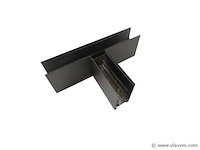 T-connector voor opbouwmagnetische rails 20 mm - horizontaal (x4) - afbeelding 1 van  4