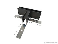 T-connector voor opbouwmagnetische rails 20 mm - horizontaal (x4) - afbeelding 3 van  4