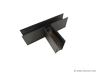 T-connector voor opbouwmagnetische rails 20 mm - horizontaal (x4) - afbeelding 1 van  4