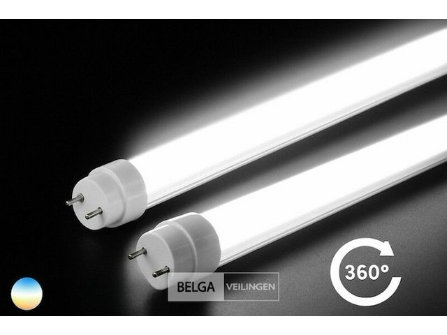 T8 led buizen – 18w – 120cm – 6500k koud wit – (x30) - afbeelding 1 van  6