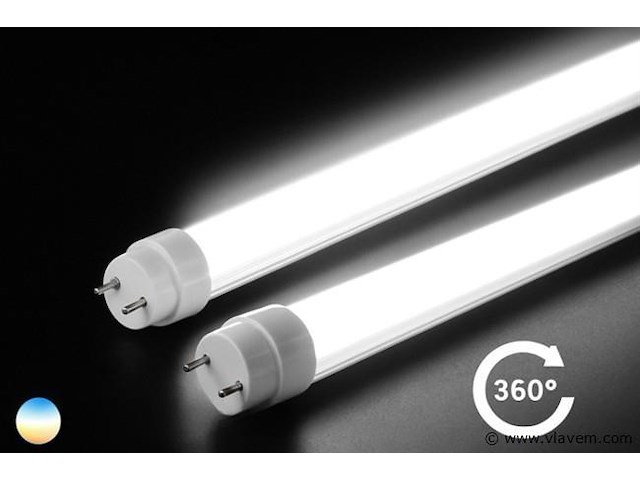 T8 led buizen – 18w – 120cm – 6500k koud wit – (x60) - afbeelding 1 van  5