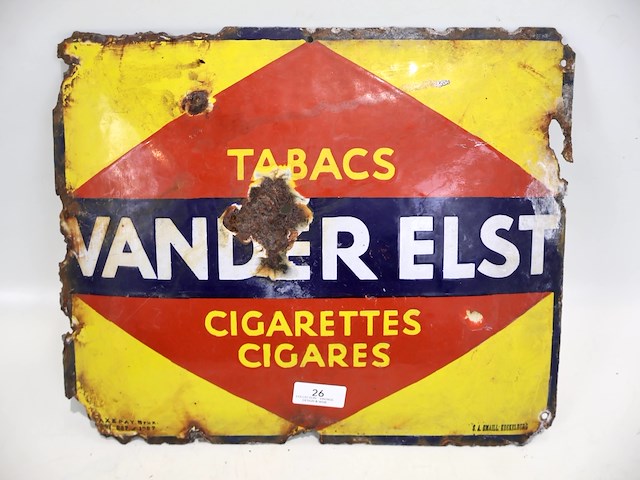 Tabak vander elst emaille bord - afbeelding 1 van  7