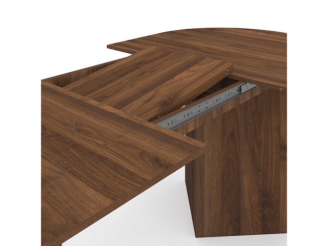 Table à manger extensible 160-200cm effet noyer - afbeelding 7 van  11