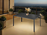 Table de jardin - 150 x 90 x 74,5 cm - noir - afbeelding 1 van  7