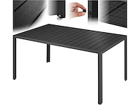 Table de jardin - 150 x 90 x 74,5 cm - noir - afbeelding 2 van  7