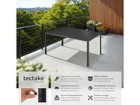 Table de jardin - 150 x 90 x 74,5 cm - noir - afbeelding 4 van  7