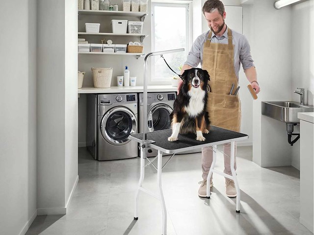 Table de toilettage noir/blanc - afbeelding 1 van  8