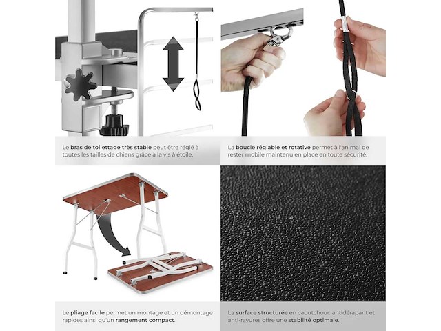 Table de toilettage noir/blanc - afbeelding 5 van  8