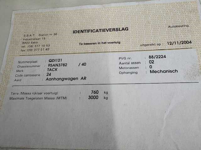 Tack 95an a/3000/2 aanhangwagen - afbeelding 9 van  12