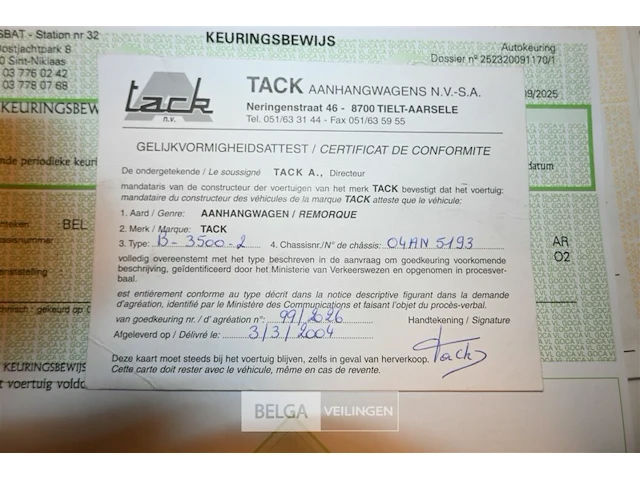 Tack aanhangwagen - afbeelding 7 van  13
