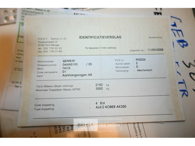 Tack aanhangwagen - afbeelding 9 van  13