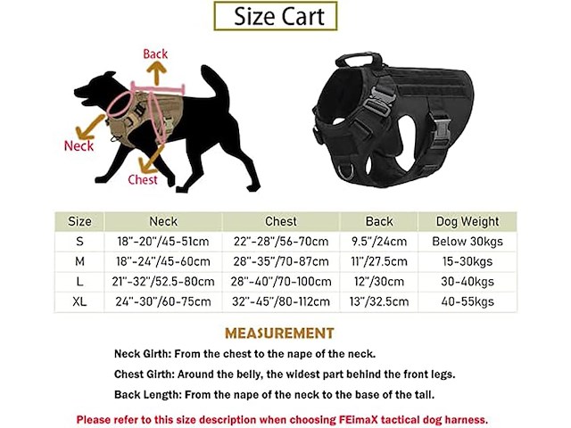Tactisch hondenharnas xl zwart - afbeelding 3 van  3