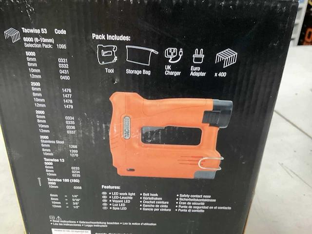 Tacwise 53-13el tacker oplaadbaar, 12 v (4x) - afbeelding 6 van  10