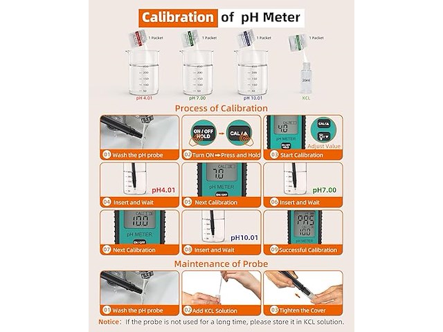 Tadeto digitale ph-meter - afbeelding 5 van  5