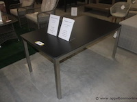 Tafel - jumi tafelframe inox 160x90 + hpl black - afbeelding 1 van  2