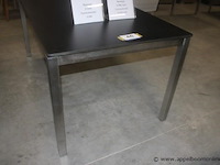 Tafel - jumi tafelframe inox 160x90 + hpl black - afbeelding 2 van  2