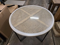 Tafel 100cm metalen poot met wooden top - afbeelding 3 van  6