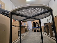 Tafel 100cm metalen poot met wooden top - afbeelding 4 van  6