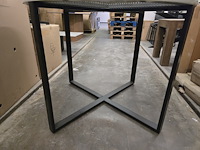 Tafel 100cm metalen poot met wooden top - afbeelding 5 van  6