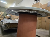 Tafel 100cm mortex poot met wooden top - afbeelding 4 van  6