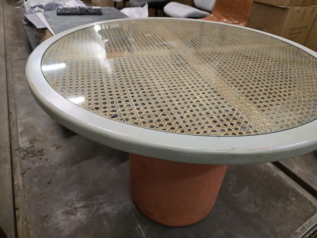 Tafel 100cm mortex poot met wooden top - afbeelding 5 van  6