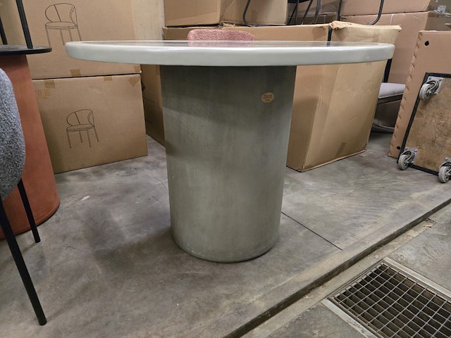 Tafel 100cm mortex poot met wooden top - afbeelding 2 van  7