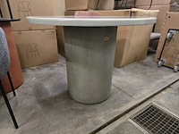 Tafel 100cm mortex poot met wooden top - afbeelding 2 van  7