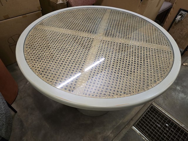 Tafel 100cm mortex poot met wooden top - afbeelding 3 van  7