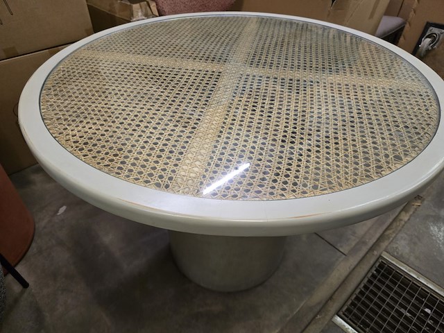 Tafel 100cm mortex poot met wooden top - afbeelding 4 van  7