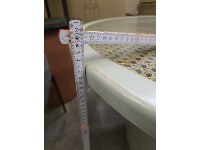 Tafel 100cm mortex poot met wooden top - afbeelding 7 van  7