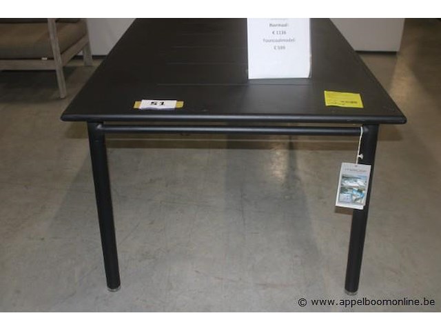 Tafel 200x100cm aluminium antraciet - afbeelding 2 van  3