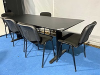 Tafel 204x90cm -5 stoelen - afbeelding 4 van  7