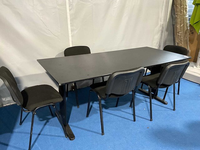 Tafel 204x90cm -5 stoelen - afbeelding 1 van  7
