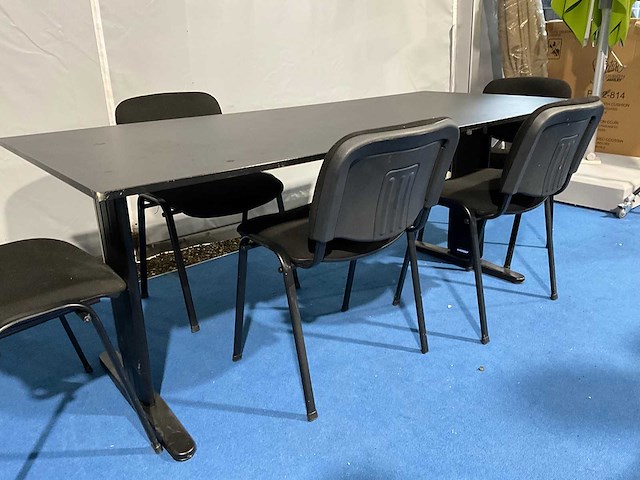 Tafel 204x90cm -5 stoelen - afbeelding 2 van  7