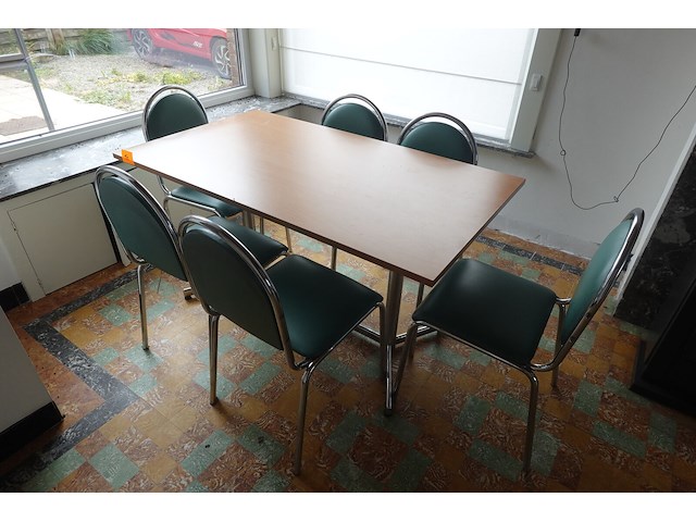 Tafel + 6x stoel - afbeelding 1 van  3