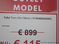 Tafel 90x190cm toro 30042cha charcoal - afbeelding 2 van  2