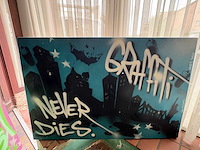 Tafel blad art graffiti kunstwerk - afbeelding 1 van  2