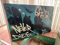 Tafel blad art graffiti kunstwerk - afbeelding 2 van  2