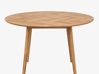 Tafel eik fineer diameter 120cm - afbeelding 2 van  3