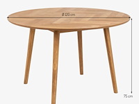 Tafel eik fineer diameter 120cm - afbeelding 1 van  3