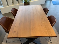 Tafel eik met metalen poot - castle line - afbeelding 2 van  3