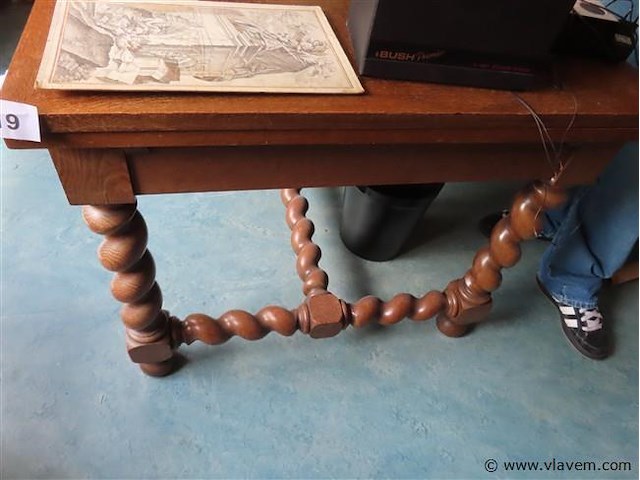 Tafel, gedraaide poten , verlengbaar - afbeelding 1 van  4