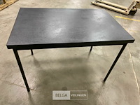 Tafel ijzeren onderstel, grijs formica tablet (3x) - afbeelding 2 van  3